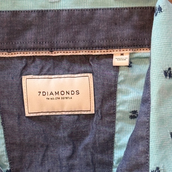 7 Diamonds Men’s Button Up Size M Classy Casual Office - Picture 2 of 7